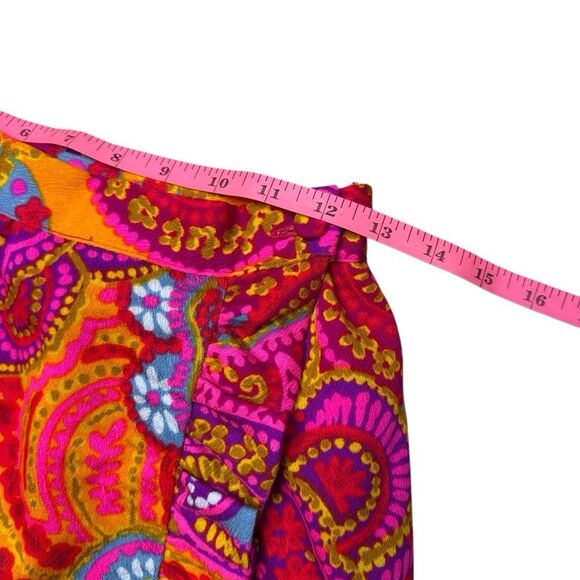 60s Vintage ALICE of California Cocktail Party MCM Floral Vivid skirt - Picture 6 of 7